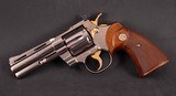 Colt .357 Magnum - PYTHON, FACTORY NICKEL, GOLD PLATED JEWELED PARTS, FACTORY GRIPS, vintage firearms inc - 1 of 19