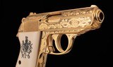 Walther PPK, Gold plated, Hand Engraved, Limited Edition- 1of 500, MI6, vintage firearms inc - 1 of 19