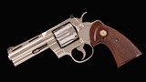 Colt Python, RE- NICKELED, WALNUT TARGET GRIPS, PERFECT TRIGGER, vintage firearms inc - 1 of 16