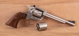 Ruger New Model Single Six, STAINLESS STEEL, .22 WMR/LR CYLINDERS, VINTAGE FIREARMS INC