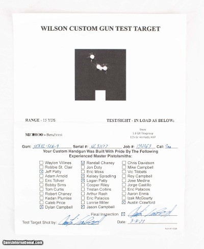 Wilson Combat 9mm – SENTINEL XL, VFI SERIES, MAGWELL, SRO, COCOBOLO GRIPS, vintage firearms - Image 17 of 17