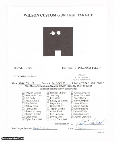 Wilson Combat .45ACP - CQB Elite, VFI SERIES, MAGWELL, 8 RND MAG, 5