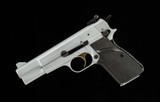 Browning Hi-Power, 99%, BELGIUM MADE, SATIN CHROME, vintage firearms inc