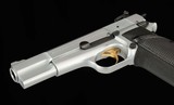 Browning Hi-Power, 99%, BELGIUM MADE, SATIN CHROME, vintage firearms inc - 10 of 16