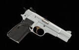 Browning Hi-Power, 99%, BELGIUM MADE, SATIN CHROME, vintage firearms inc - 2 of 16