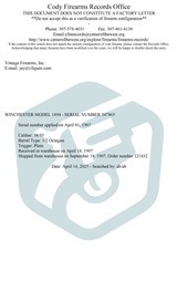 Winchester 1894 .38-55 – 1906, 1/2 OCTAGON, HIGH CONDITION, vintage firearms inc - 20 of 20