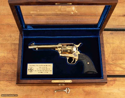 Colt SAA Elvis Presley Western Tribute .45Colt – MINT, 24k, CASE, PAPERS, vintage firearms