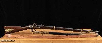 Remington Model 1863 ‘Zouave’ .58CAL – LIKELY UNFIRED, BAYONET, SLING, vintage firearms