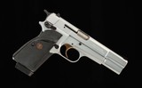 Browning Hi-Power 9mm – 99%+, 2001, SATIN CHROME, CASE, vintage firearms - 3 of 16
