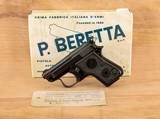 Beretta Model 950 B Jetfire .25ACP – c1964/65, 10oz., TIP-UP ACTION, BOX, vintage firearms - 1 of 9