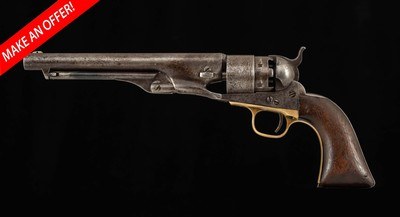 Colt Model 1860 Army, .44 CAL Cap & Ball - COLT CIVIL WAR HOLSTER, 3-SCREW, vintage firearms - Image 1 of 25