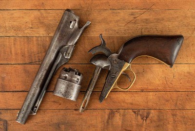 Colt Model 1860 Army, .44 CAL Cap & Ball - COLT CIVIL WAR HOLSTER, 3-SCREW, vintage firearms - Image 19 of 25