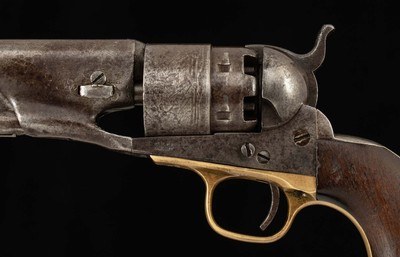 Colt Model 1860 Army, .44 CAL Cap & Ball - COLT CIVIL WAR HOLSTER, 3-SCREW, vintage firearms - Image 3 of 25