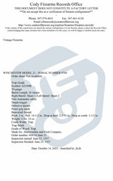 Winchester Model 21 Trap 20ga – AMERICAN WALNUT, LETTER, vintage firearms - 25 of 25