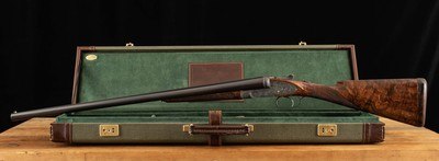 Wilhelm Foerster SLE 12 gauge – SIDELOCKS, GOLD INLAY, DEEP RELIEF OAK LEAF, vintage firearms