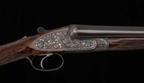 Wilhelm Foerster SLE 12 gauge – SIDELOCKS, GOLD INLAY, DEEP RELIEF OAK LEAF, vintage firearms - 4 of 24