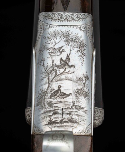 Francotte SLE 12 ga - GAME SCENE ENGRAVING, COIN FINISH, vintage firearms - Image 3 of 25