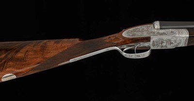 Francotte SLE 12 ga - GAME SCENE ENGRAVING, COIN FINISH, vintage firearms - Image 18 of 25