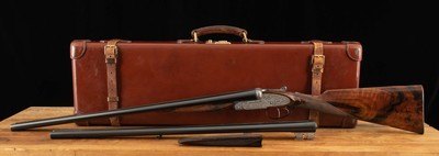 Lebeau-Courally Imperial Game Gun 20 gauge – 2 BRLS, ASSISTED OPENER, CASED, vintage firearms