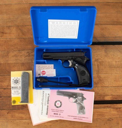 Star Model S .380ACP – UNFIRED, CASED, 2 MAGS, DOCUMENTS, vintage firearms