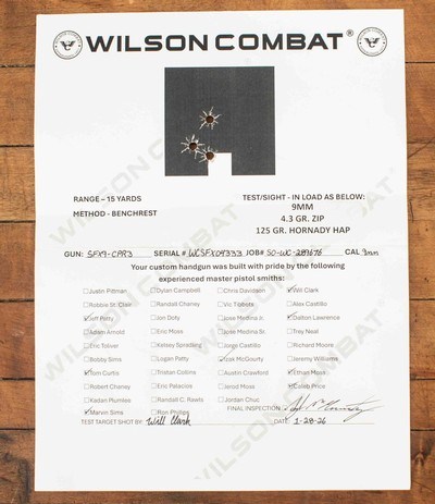 Wilson Combat SFX9 9mm – VFI SERIES, OPTIC READY, 3.25” W/ COMP, 15RD, vintage firearms - Image 23 of 23