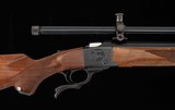 Ruger No.1 Lyman Centennial Grade II 45-70 – CASED, UNFIRED, 4X LYMAN SCOPE, vintage firearms - 5 of 20