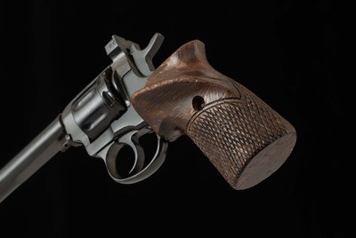 MTS-4 Model 2 Nagant 7.62 x 38mmR – 6” BARREL, TARGET GRIPS, ADJ. SIGHTS, vintage firearms - Image 7 of 9