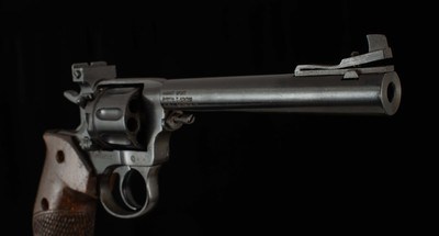 MTS-4 Model 2 Nagant 7.62 x 38mmR – 6” BARREL, TARGET GRIPS, ADJ. SIGHTS, vintage firearms - Image 3 of 9