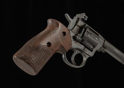 MTS-4 Model 2 Nagant 7.62 x 38mmR – 6” BARREL, TARGET GRIPS, ADJ. SIGHTS, vintage firearms - Image 8 of 9