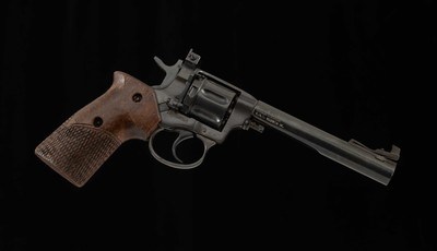 MTS-4 Model 2 Nagant 7.62 x 38mmR – 6” BARREL, TARGET GRIPS, ADJ. SIGHTS, vintage firearms - Image 2 of 9