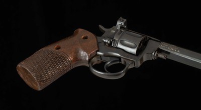 MTS-4 Model 2 Nagant 7.62 x 38mmR – 6” BARREL, TARGET GRIPS, ADJ. SIGHTS, vintage firearms - Image 9 of 9