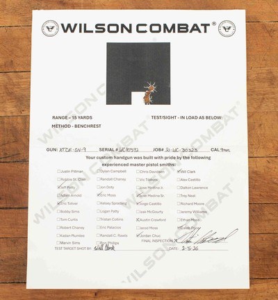 Wilson Combat X-Tac Elite Sentinel, 9mm – VFI SERIES, CHERRY, 3.6” BARREL, Vintage Firearms - Image 14 of 14
