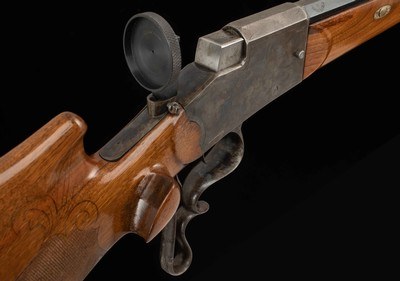 Udo Anschutz Falling Block Schuetzen Rifle 8.15x46NORM -APERTURE REAR SIGHT, vintage firearms - Image 18 of 25