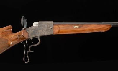 Udo Anschutz Falling Block Schuetzen Rifle 8.15x46NORM -APERTURE REAR SIGHT, vintage firearms - Image 5 of 25