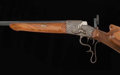 Udo Anschutz Falling Block Schuetzen Rifle 8.15x46NORM -APERTURE REAR SIGHT, vintage firearms - Image 2 of 25