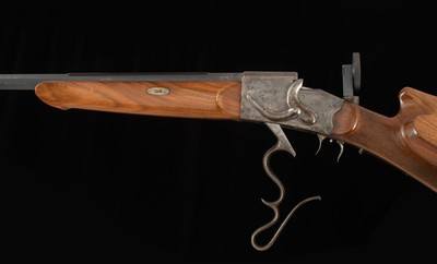 Udo Anschutz Falling Block Schuetzen Rifle 8.15x46NORM -APERTURE REAR SIGHT, vintage firearms - Image 3 of 25