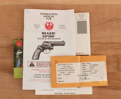 Ruger GP100 .357 Magnum – 2007, 4” BARREL, STAINLESS STEEL, ACCESSORIES, vintage firearms - Image 15 of 16