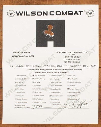 Wilson Combat CQB Elite Compact, .45ACP – VFI SERIES, SS, Vintage Firearms - Image 14 of 14