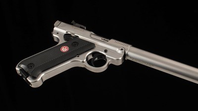 Ruger Mark IV Target .22LR – 2023, 10” BARREL, STAINLESS, AS NEW, CASE, vintage firearms - Image 9 of 10