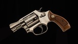 Smith & Wesson Model 36 .38 Special – 1983, NO DASH, 99.5% FACTORY NICKEL, vintage firearms - 1 of 16