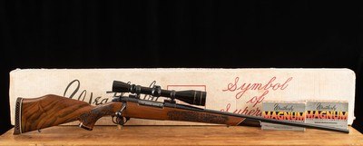 Weatherby Mark V Lasermark .300WBY MAG – 1988, MIRROR BORE, LEUPOLD M8-2X, vintage firearms