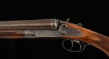 L.C. Smith F Grade Hammer Gun 10ga – DAMASCUS BARRELS, VIBRANT CASE COLOR, vintage firearms
