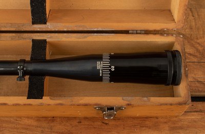 Lyman Super Targetspot – 25 POWER, 97%, CASED, W/ BASE, SIGHTING CHART, vintage firearms - Image 3 of 10