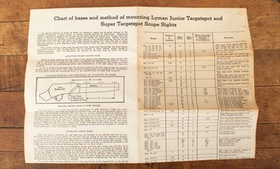 Lyman Super Targetspot – 25 POWER, 97%, CASED, W/ BASE, SIGHTING CHART, vintage firearms - Image 10 of 10