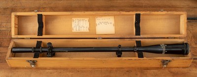 Lyman Super Targetspot – 25 POWER, 97%, CASED, W/ BASE, SIGHTING CHART, vintage firearms