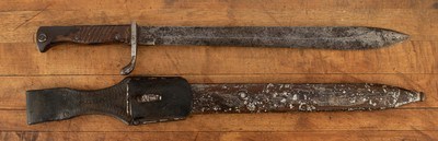 M1898/05 a/A - 1917, “BUTCHER BLADE”, SCABBARD, GEWEHR 98, vintage firearms - Image 2 of 8