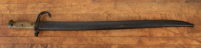 M1866 Yataghan Sword Bayonet - c1866, SCABBARD, CHASSEPOT, GRAS, FRANCE, vintage firearms