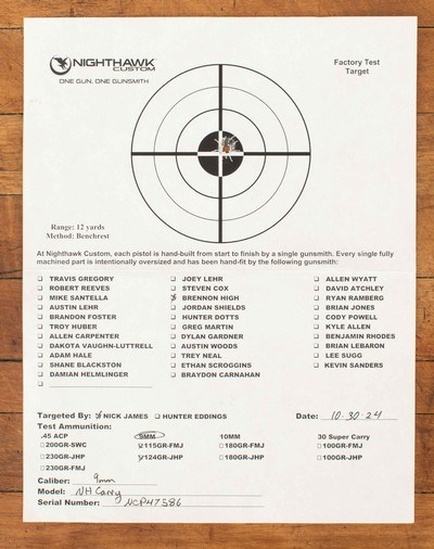 Nighthawk Custom Carry Plus, 9mm – 2024, AS NEW, UNFIRED, RANGE BAG, Vintage Firearms - Image 14 of 15