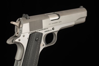 Colt Government Model Series 70 .45ACP – 2021, 1911, STAINLESS STEEL, CASED, vintage firearms - Image 6 of 13