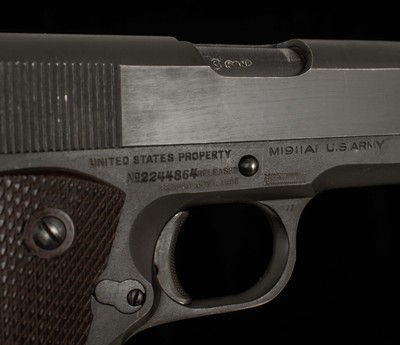 Colt M1911A1 .45 ACP – 1945, BRITISH LEND-LEASE, PROOFS, ORIGINAL FINISH, vintage firearms - Image 20 of 23